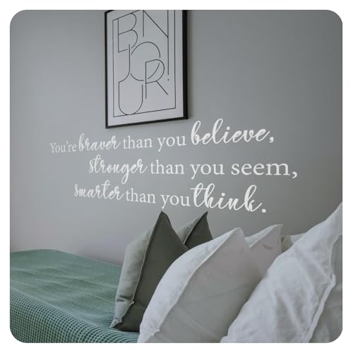 You're Braver Motivational Inspirational Wall Decal Sticker Quote Home Decor - Bild 3 von 3