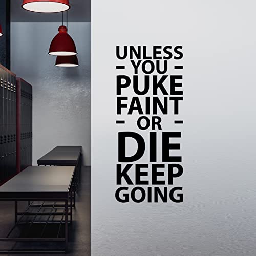 Unless you Puke Motivational Wall Decal Sticker Quote Home Gym Decor