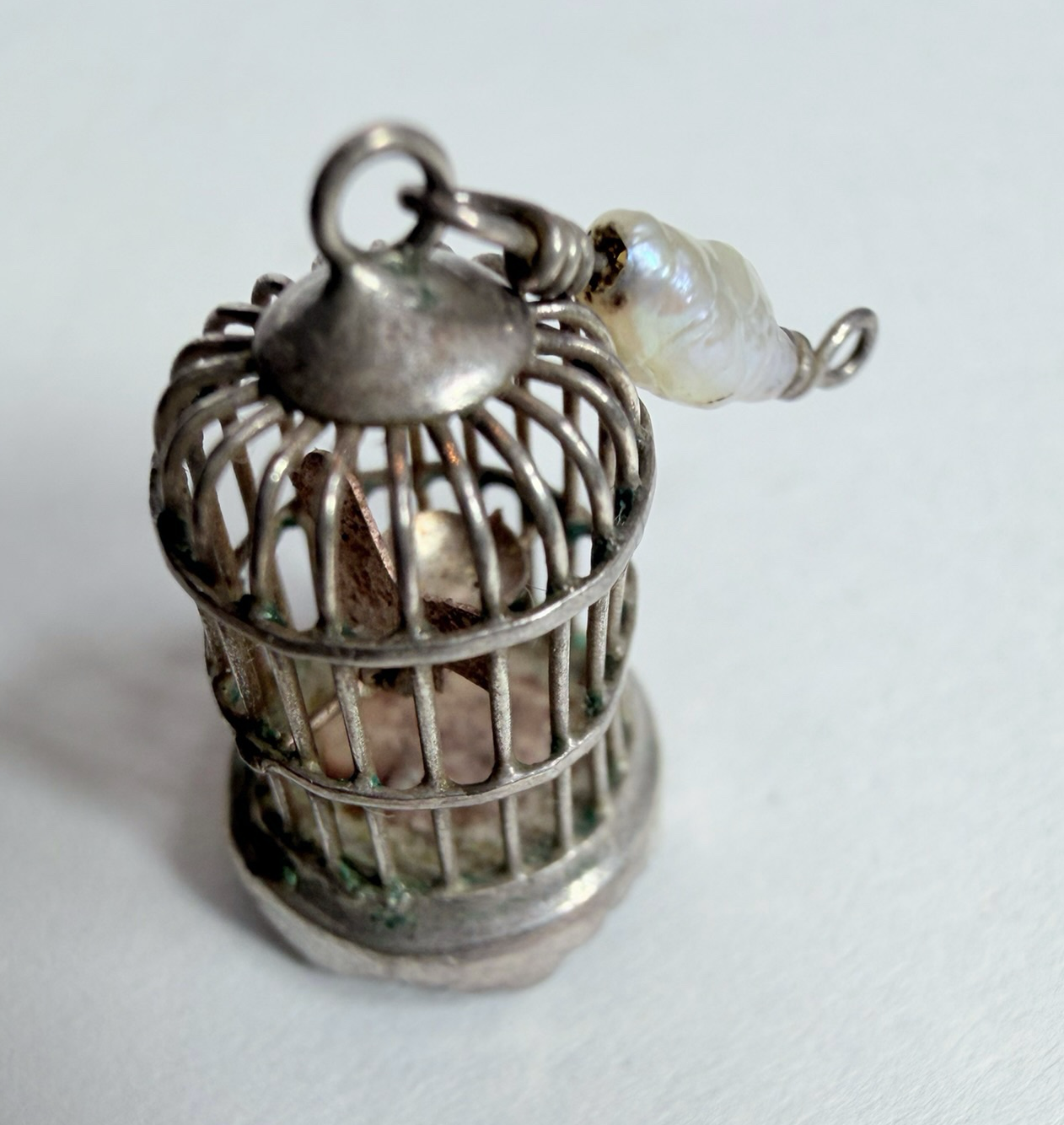 Sterling Silver Birdcage Charm