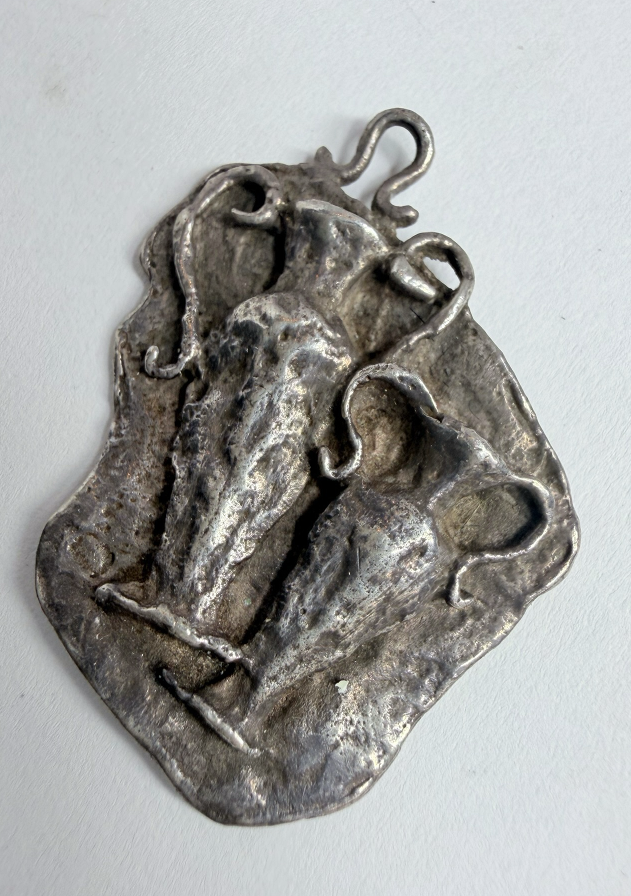 Mexican Sterling Silver Amphora Pendant