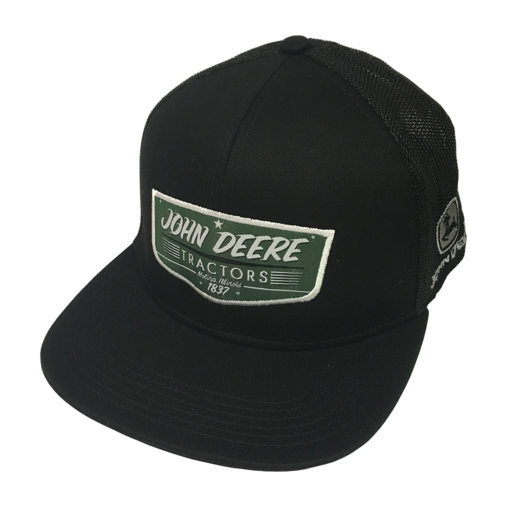 black john deere cap