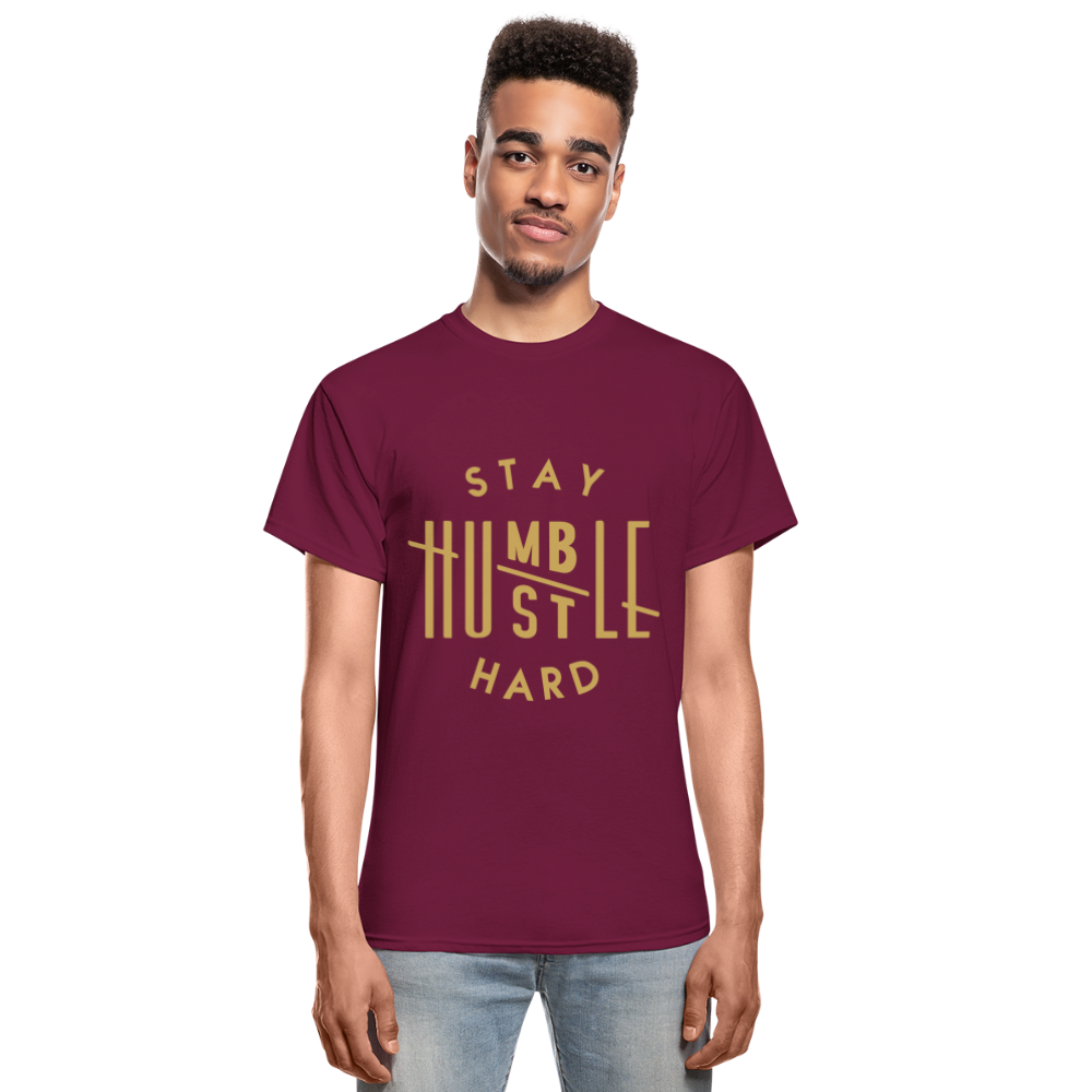 Stay Humble Hustle Hard Black T Shirt - Picture 12 of 15