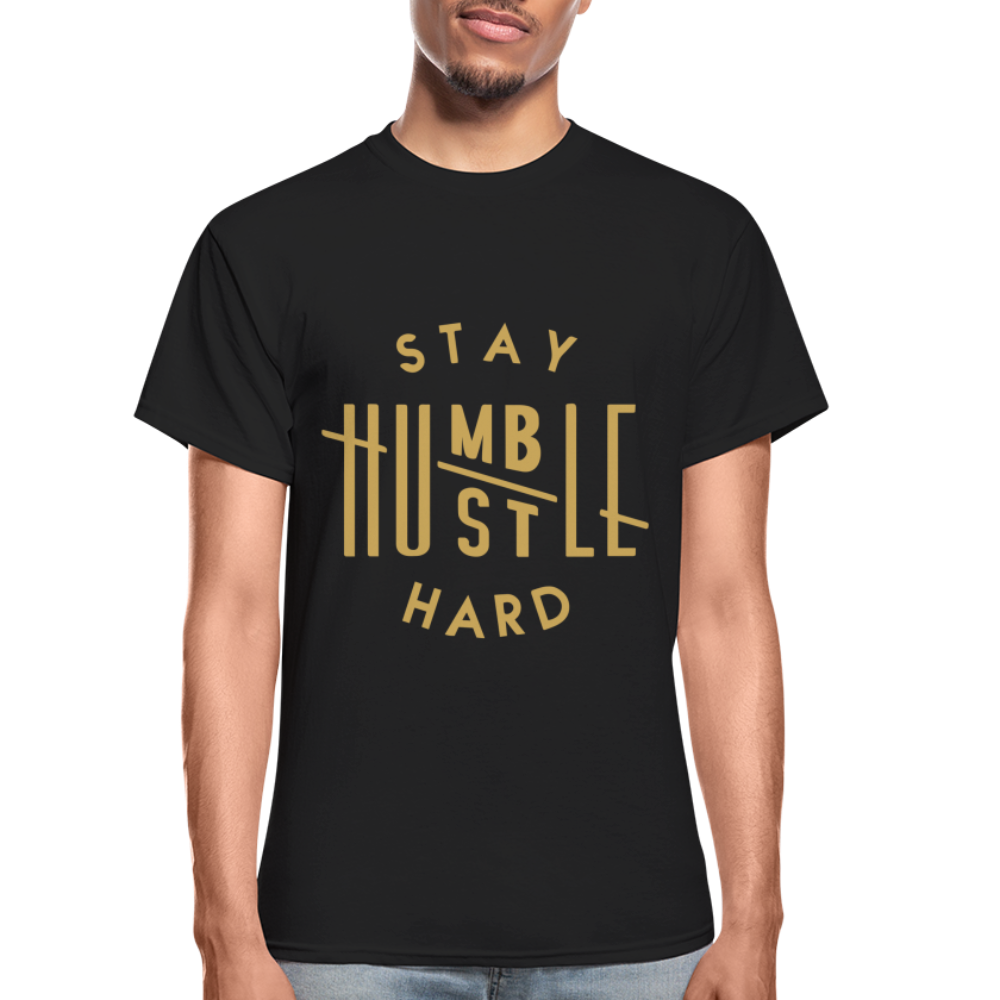 Stay Humble Hustle Hard Black T Shirt - Picture 11 of 15
