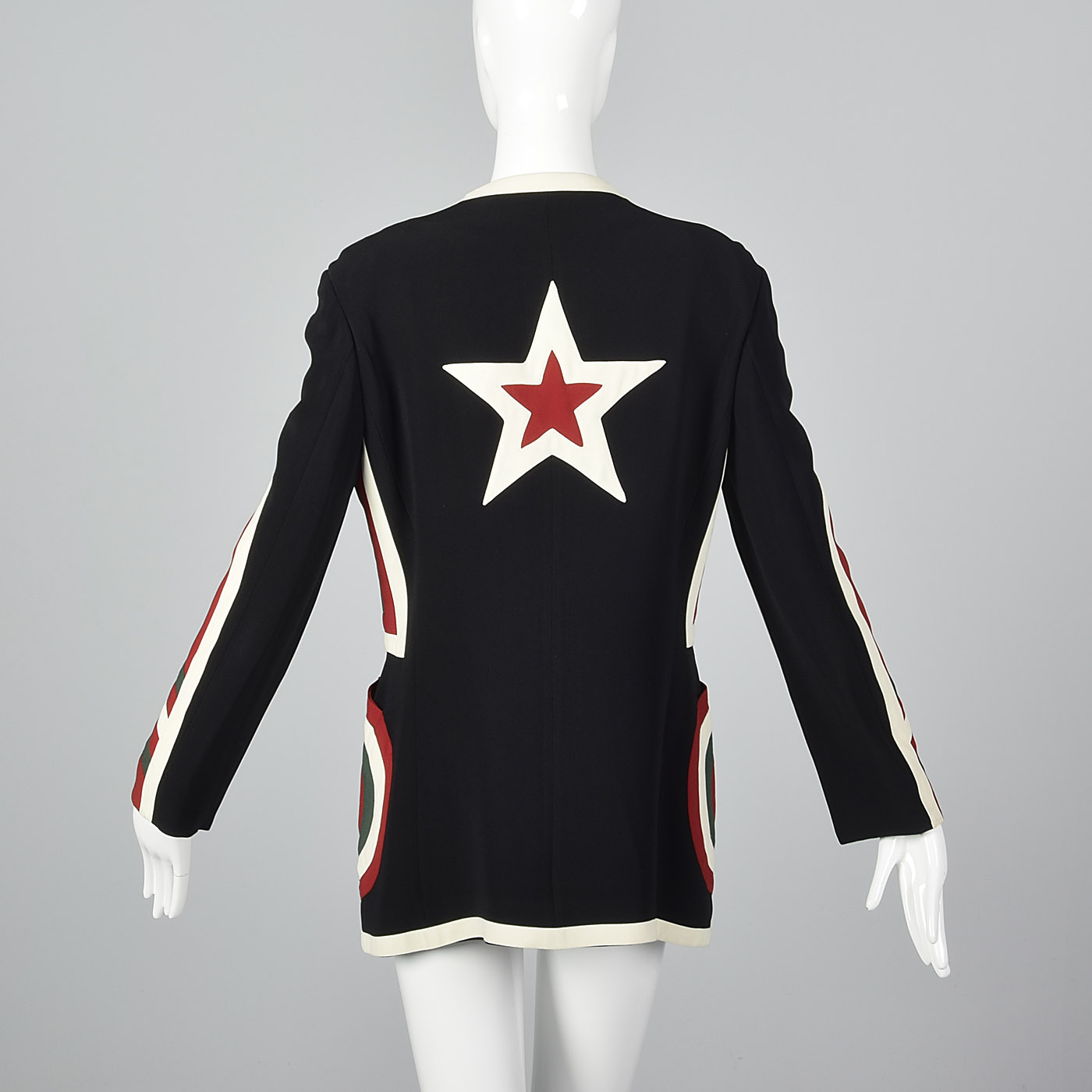 M Moschino Couture Mod Target Jacket Open Fit Long Sleeves Unique