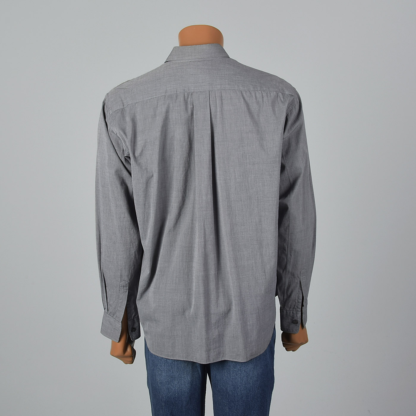 XXL 2000s Mens Patchwork Swing Shirt Comme des Garcons Grey