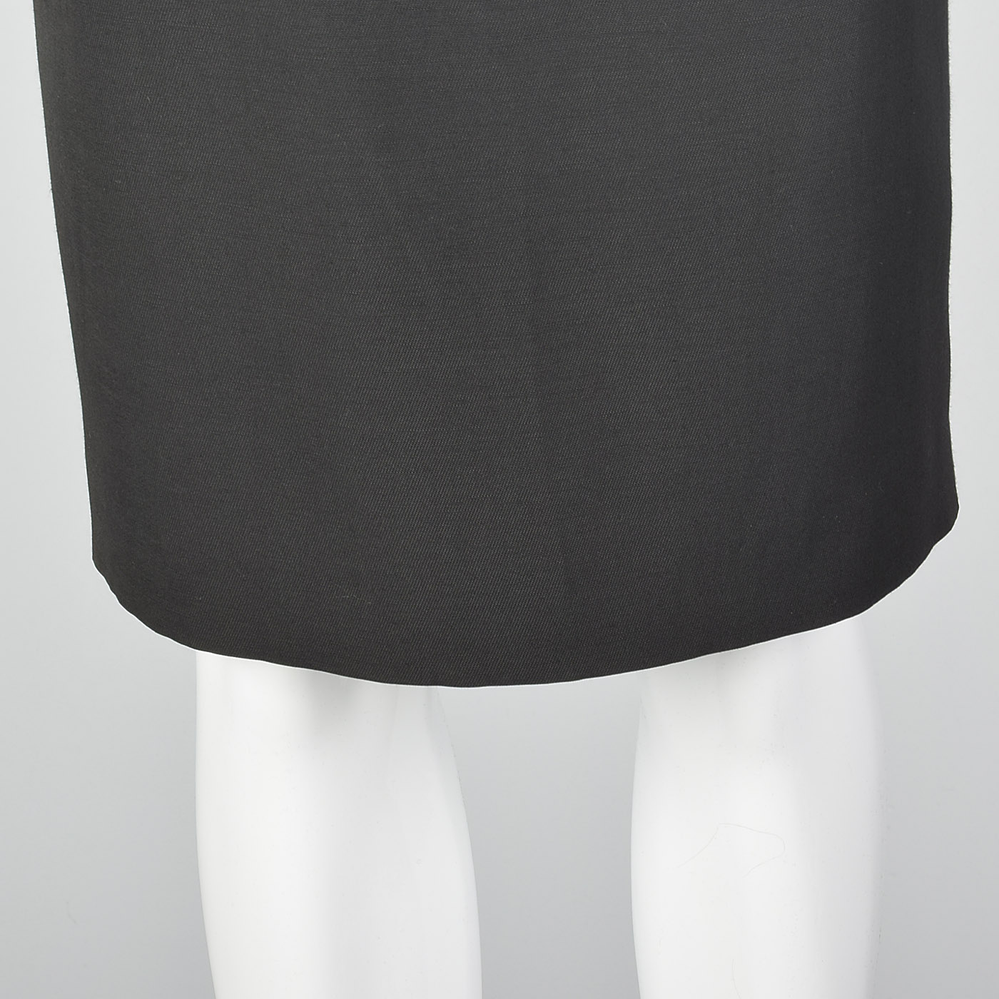 M 1990s Jil Sander Black Pencil Skirt Cotton Wool Blend
