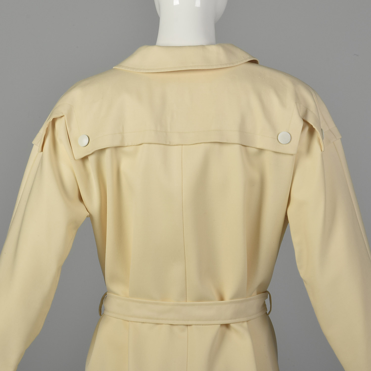 L Pierre Cardin Tan Trench Coat 1970s Classic Lightweight
