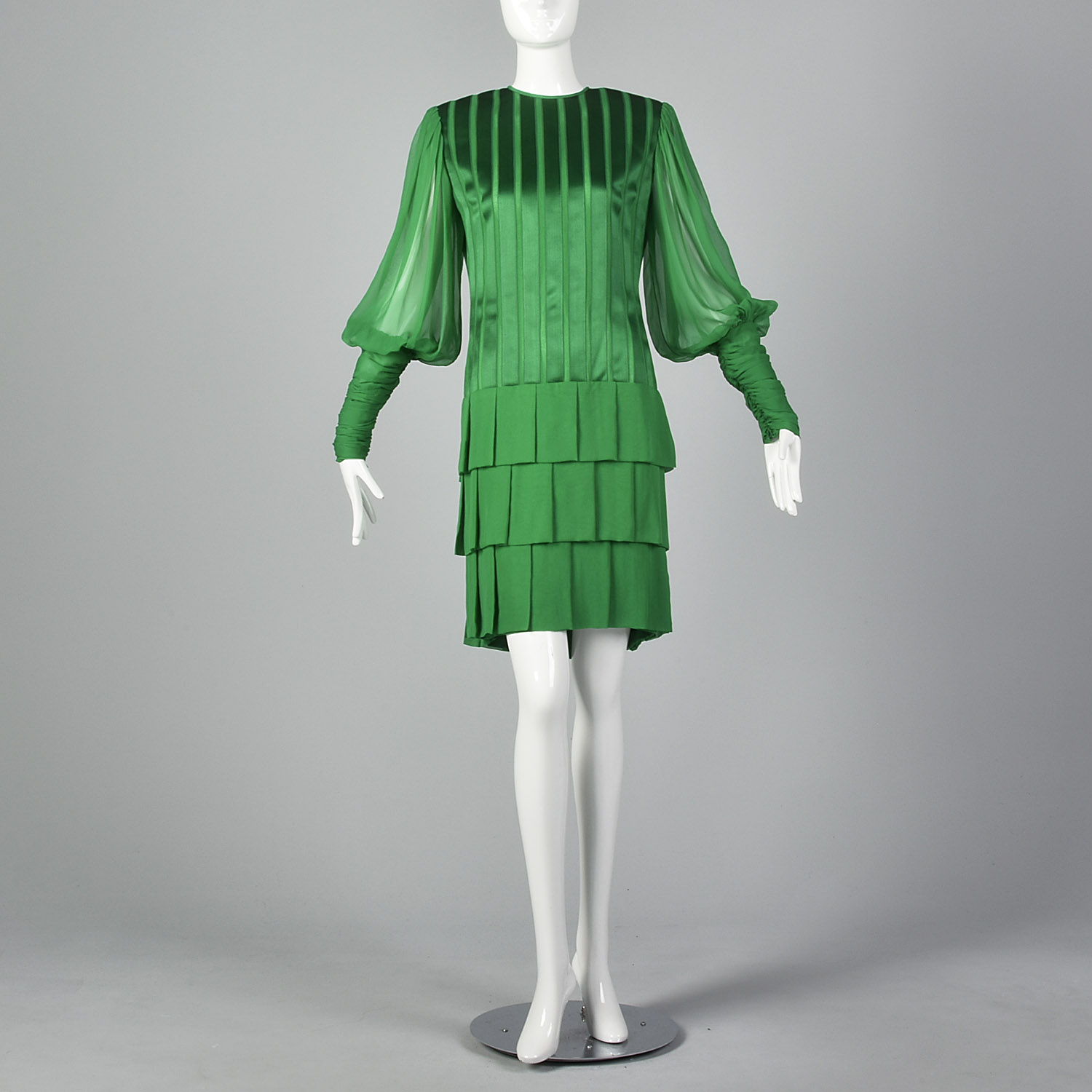 emerald green drop waist dress Army Green Sleeveless Drop Waist Short Dress