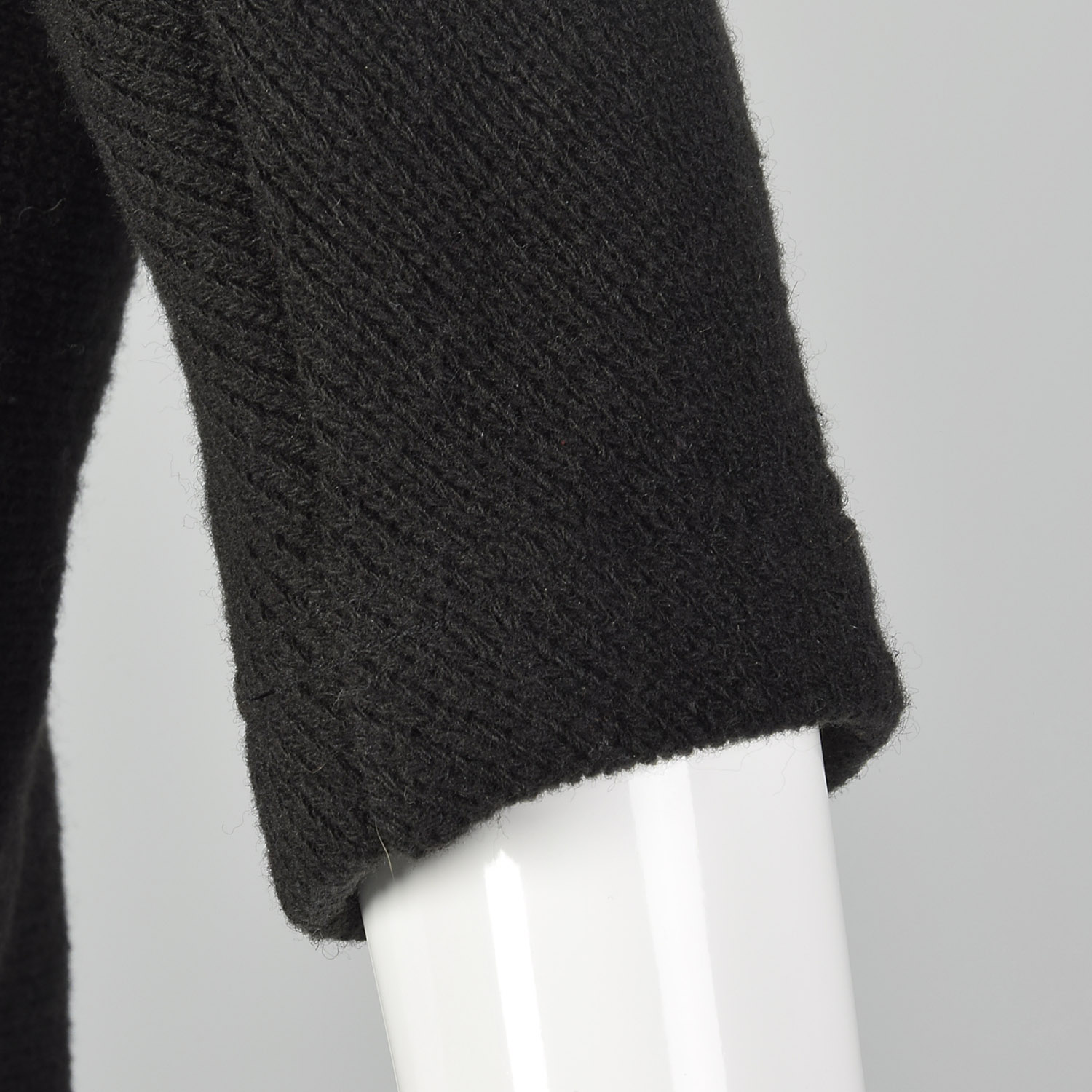 トップス Yohji Yamamoto 90s Wool Knit Yohji Yamamoto 1990s Black Sweater Designer Minimalist Wool