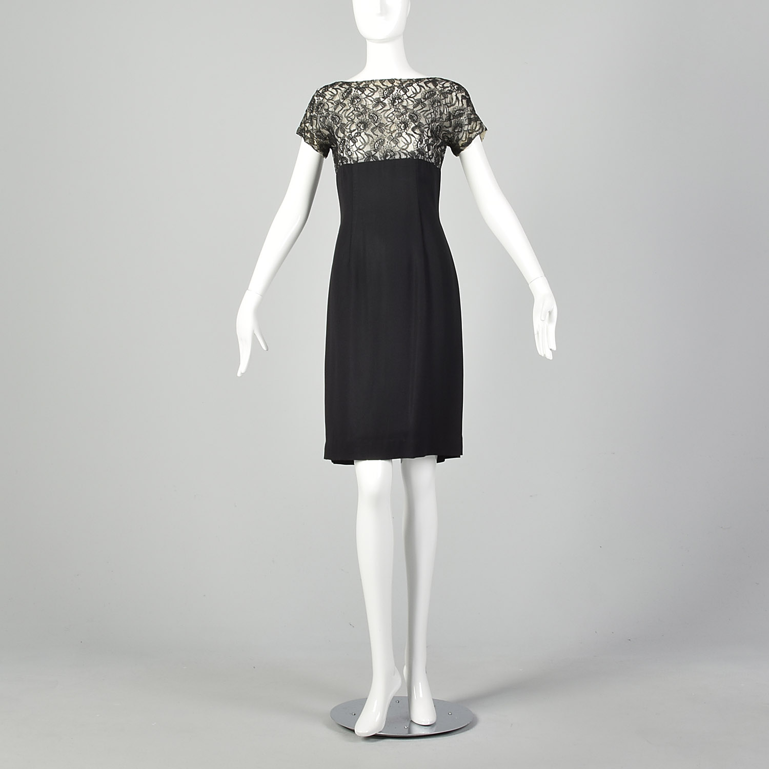 slim fit dress slacks Vintage 1960s Black Chiffon Tiered Skirt Cocktail Dress main image 0