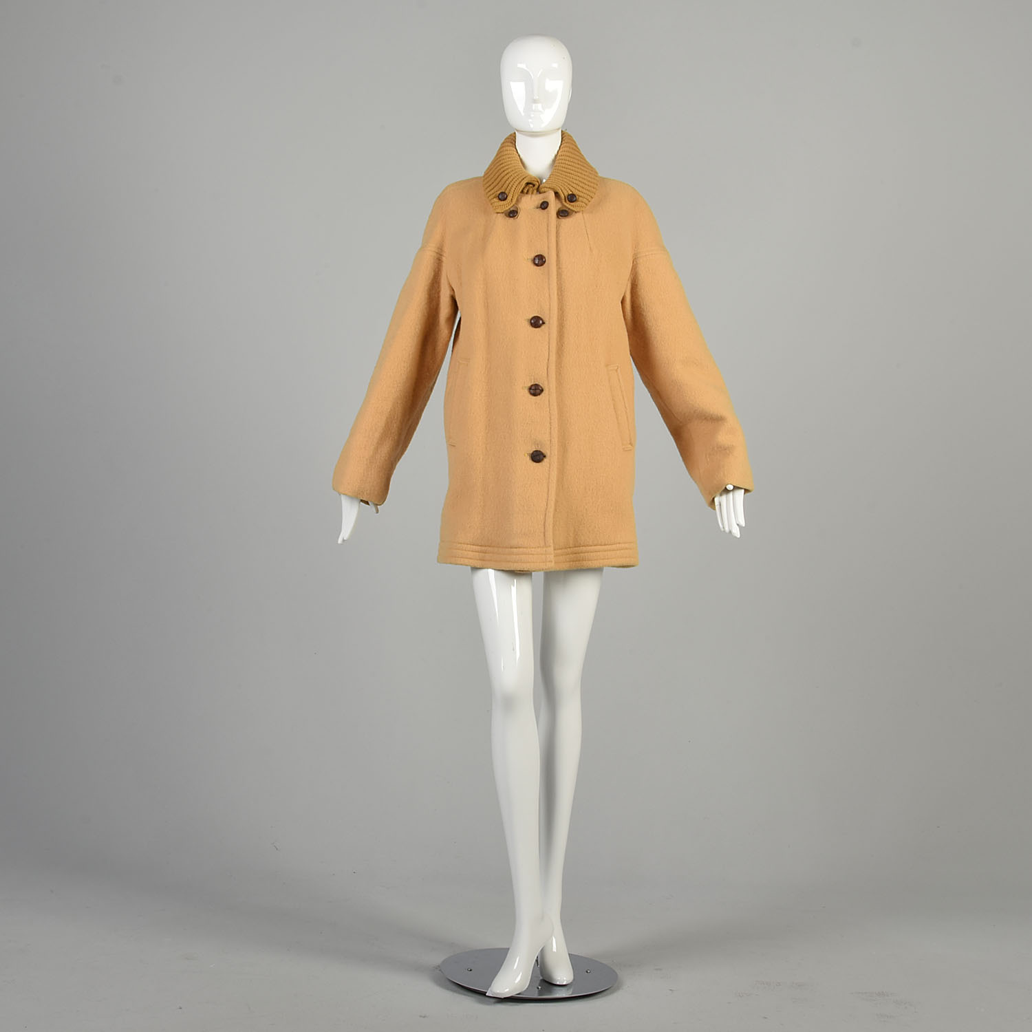 最大70％OFFで購入 RIB COLLAR WOOL LONG COAT 【公式通販】