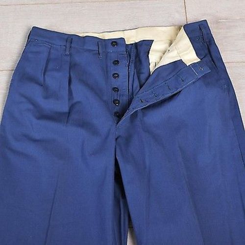 35x30 Deadstock 1940s 40s Hercules Button Fly Workwear Pants