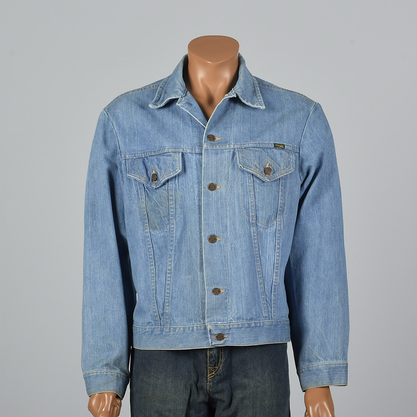 70s Wrangler USA製 vintage denim Jacket Vintage Wrangler 70s/80's Denim Jacket Jean Trucker Mens S