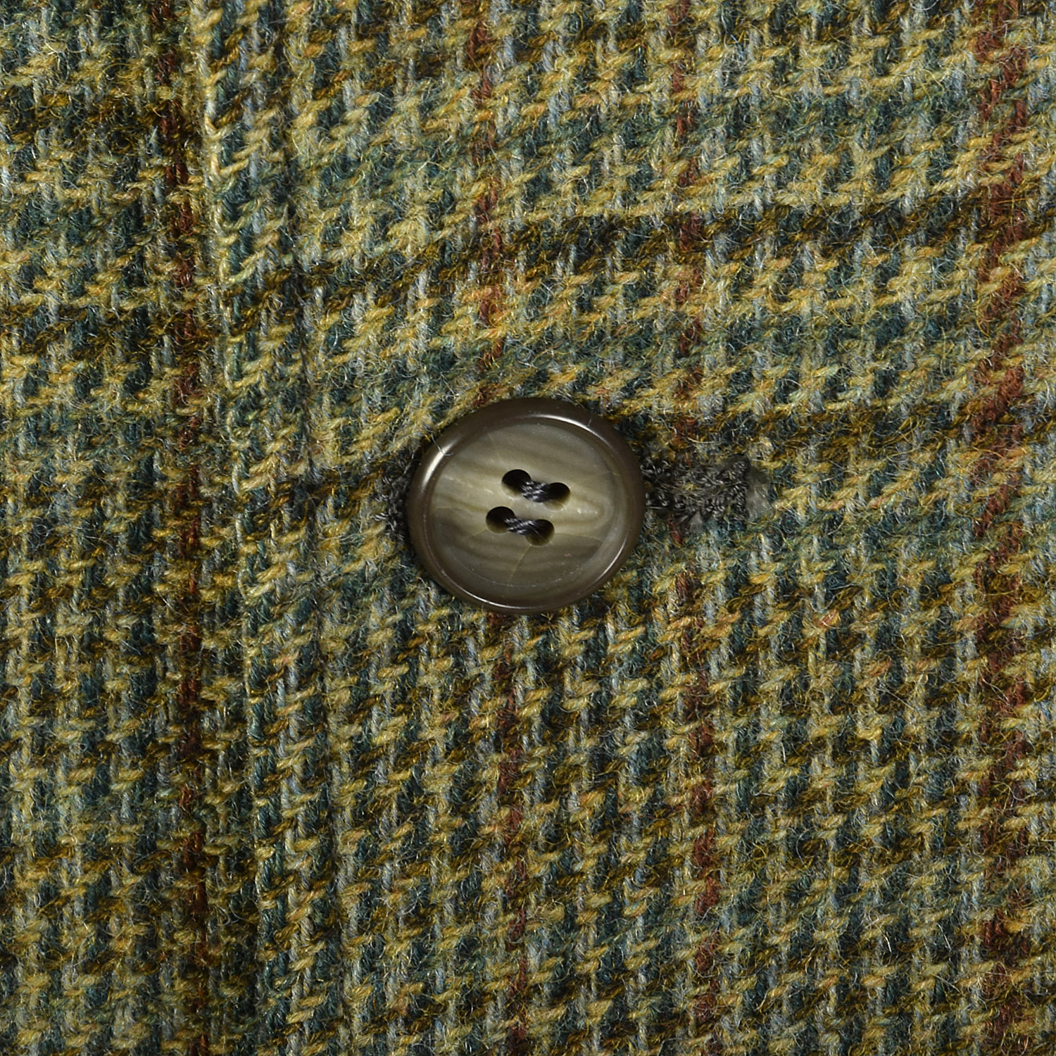 1960s Mens Wool Tweed Jacket Plaid Three Button Slim Lapel VTG 60s