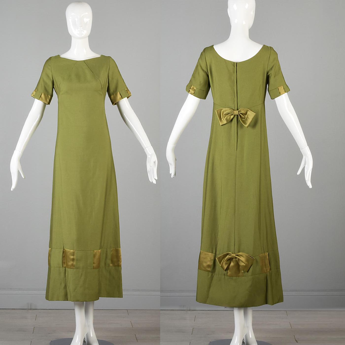 Medium Emma Domb 1960s Dress Green Cocktail Dress Lace Overlay Party Outfit Evening Wear Elbow Sleeves Summer Style Vintage 60s