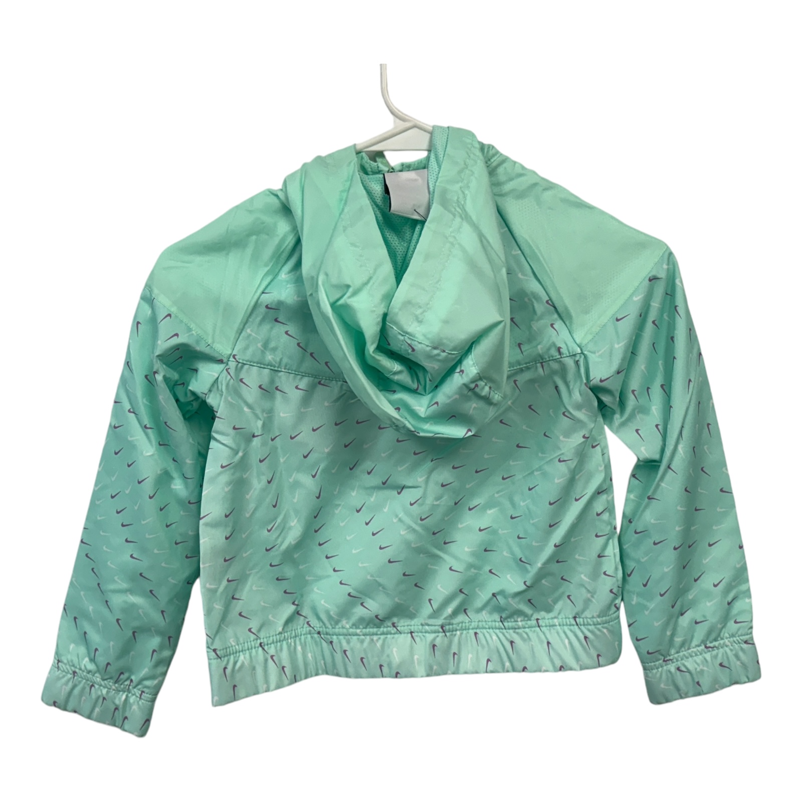 Nike Windrunner Big Kids Girls Teal Full-Zip Windbreaker Jacket (DM8234-379) - Picture 10 of 12