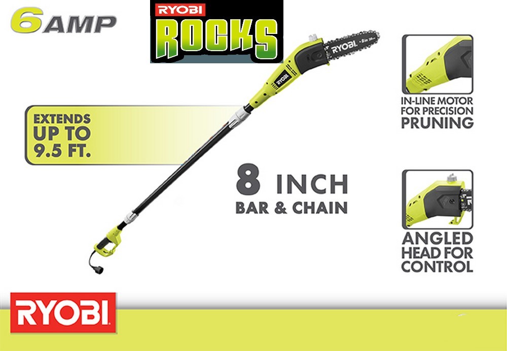 Ryobi RY43160 6 Amp Pole Chainsaw