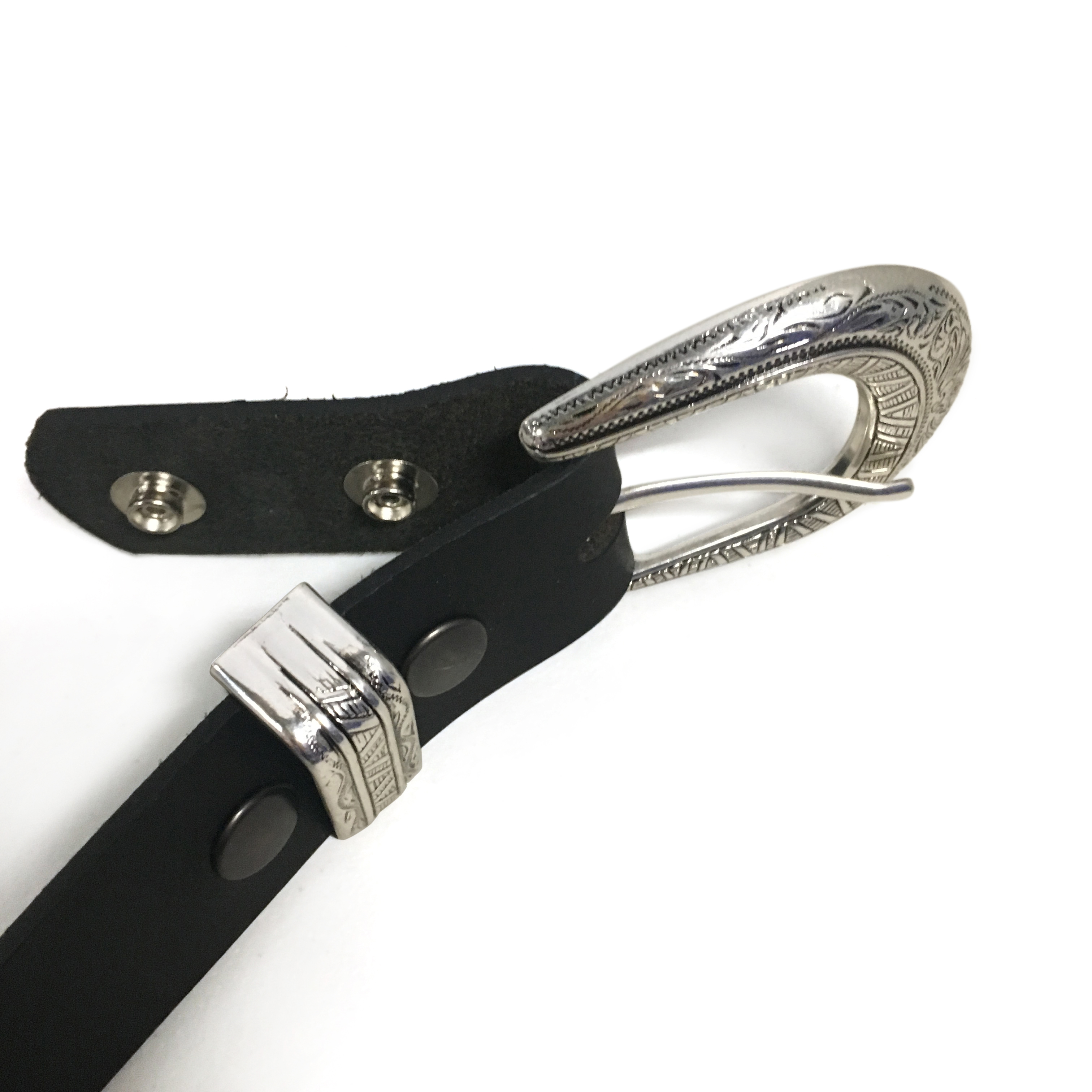 Cinturones de cuero de búfalo estilo suroeste de 1,25" (32 mm) - negros talla 26 - 60 - Imagen 8 de 41