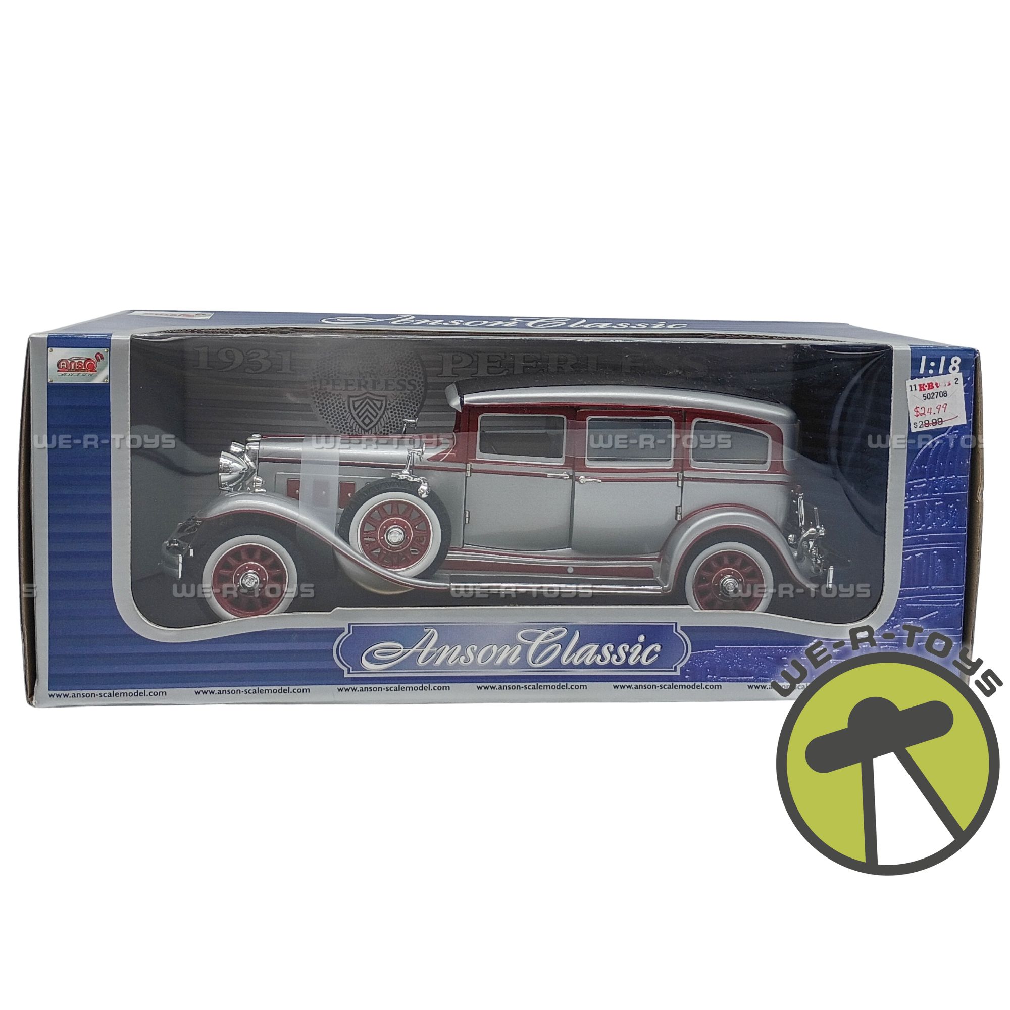 Anson Classic Collection Red 1957 Plymouth Fury Vehicle on Base 1