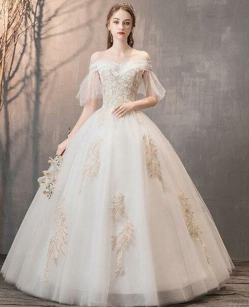 elegant white ball gowns