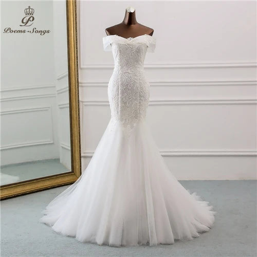 New style Boat Neck beautiful sequined wedding dress | eBay