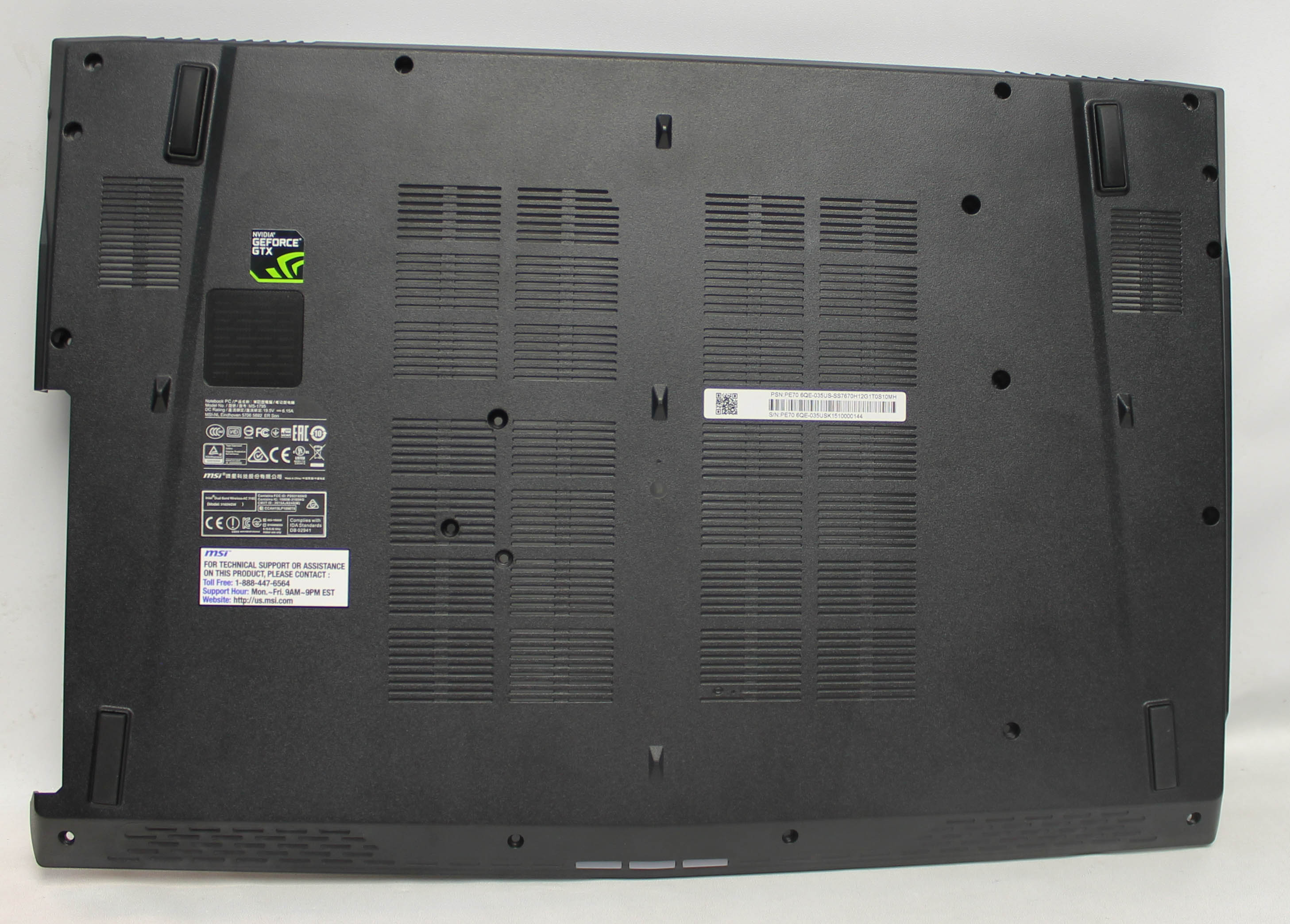 307 791d253 Ta2 Msi Bottom Base Cover Pe70 6qe 035us Grade A Ebay