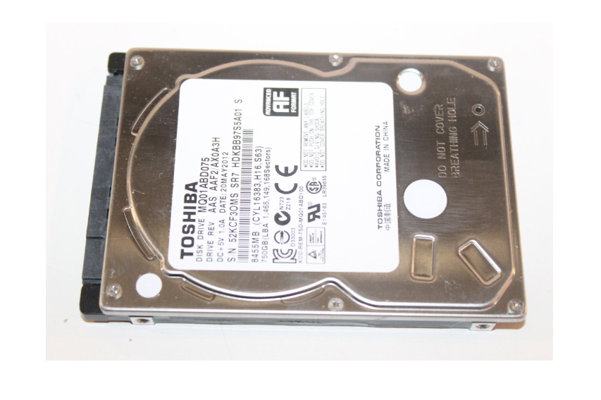 G8BC0008B752 Toshiba Hard Drive 750Gb 5400Rpm 2.5 Sata
