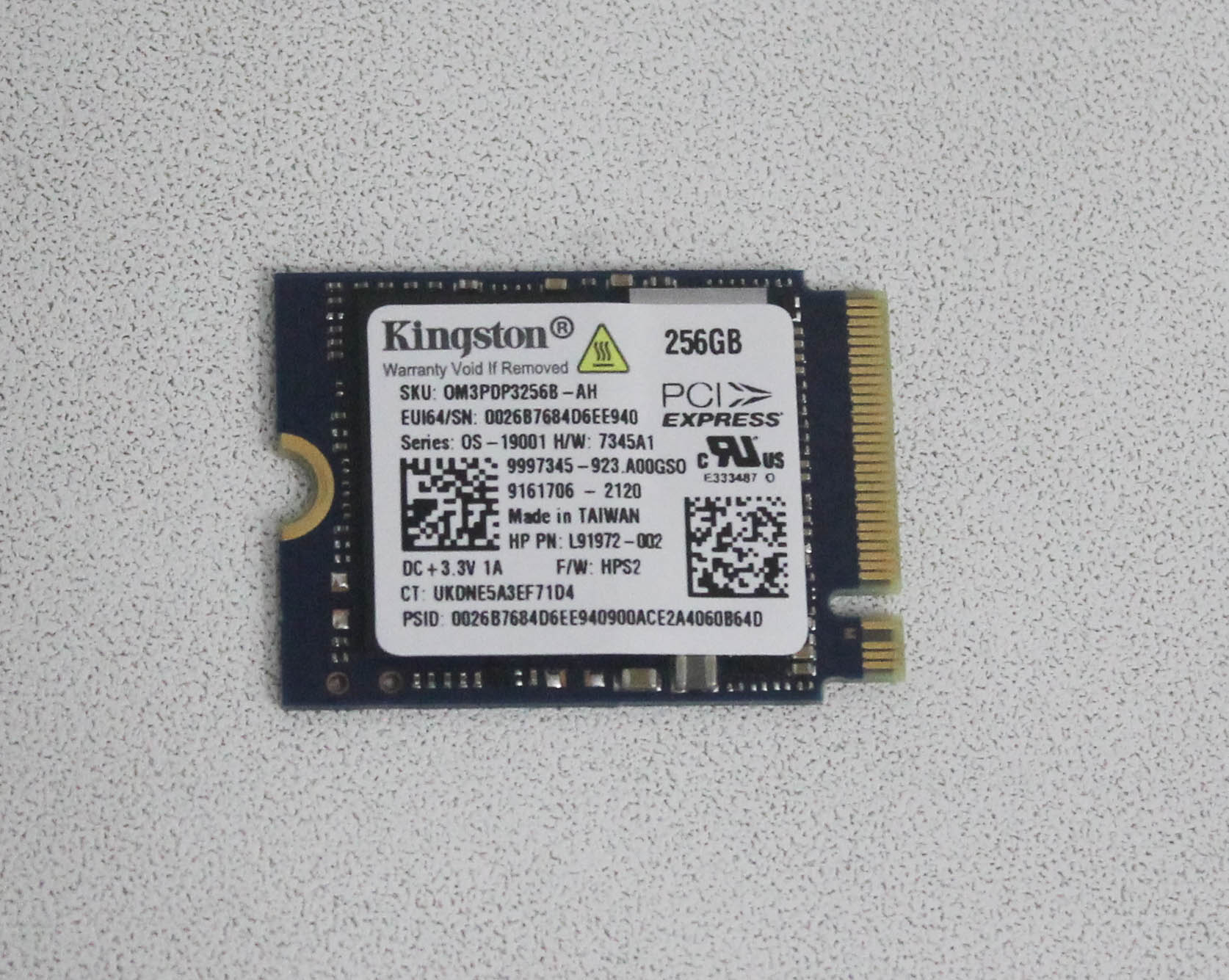 L91972-002 HP SSD 256GB Dc 1A Chromebook 14B-Nb0015Cl