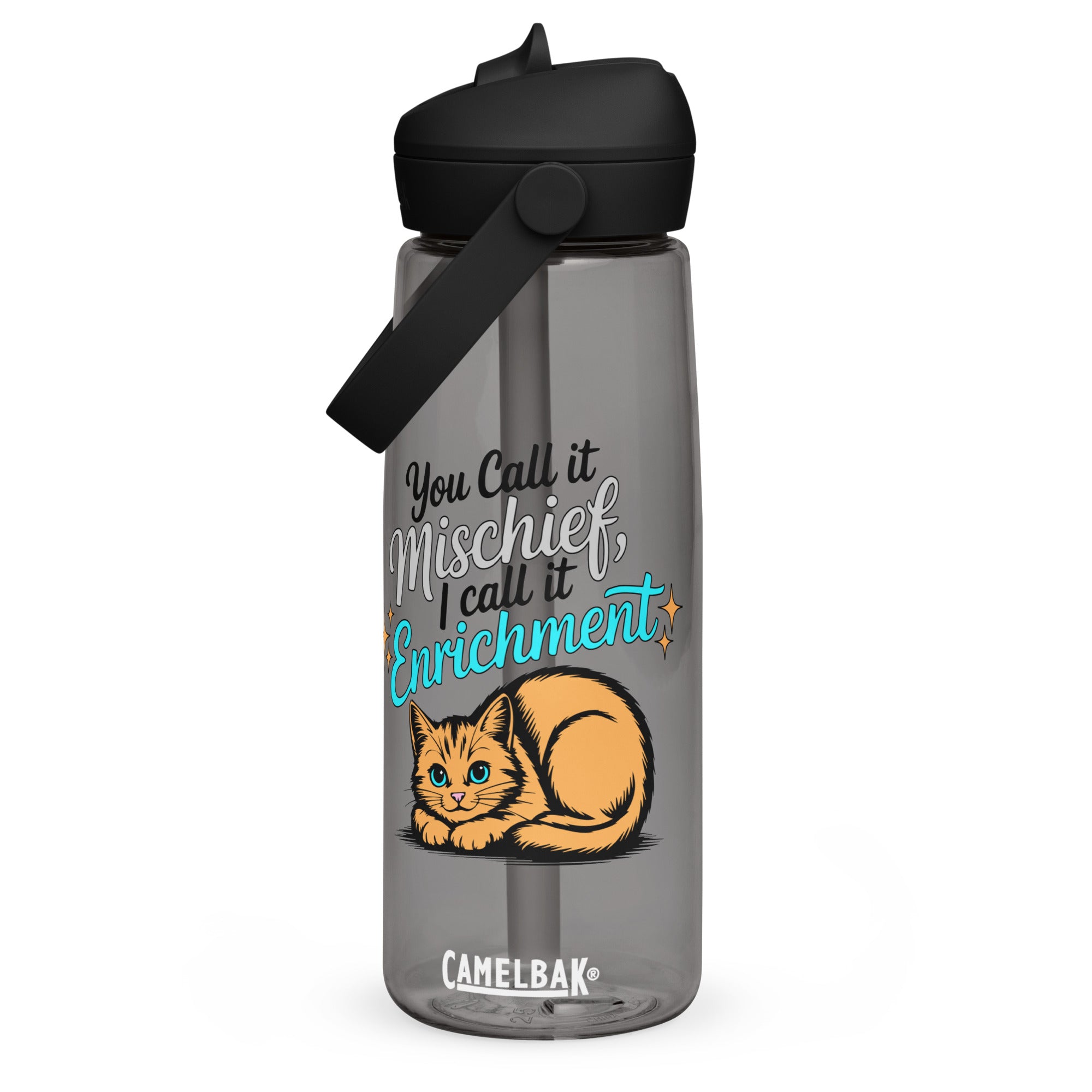 You Call it Mischief, I Call it Enrichment Orange Cat Camelbak Water Bottle