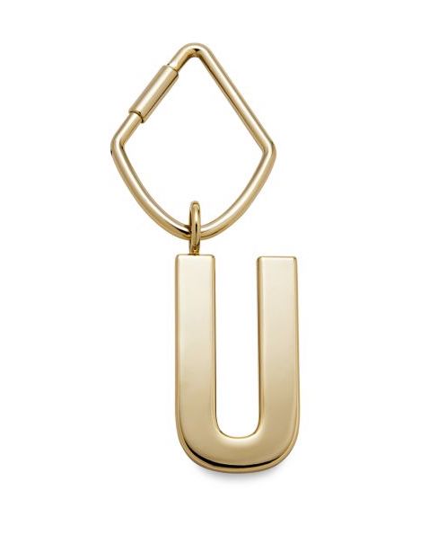 Fossil Initial Letter Bag Charms O, U, X
