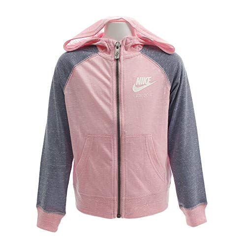 Nike Girls 4-6x Heather Gym Vintage Raglan Hoodie - Picture 8 of 19