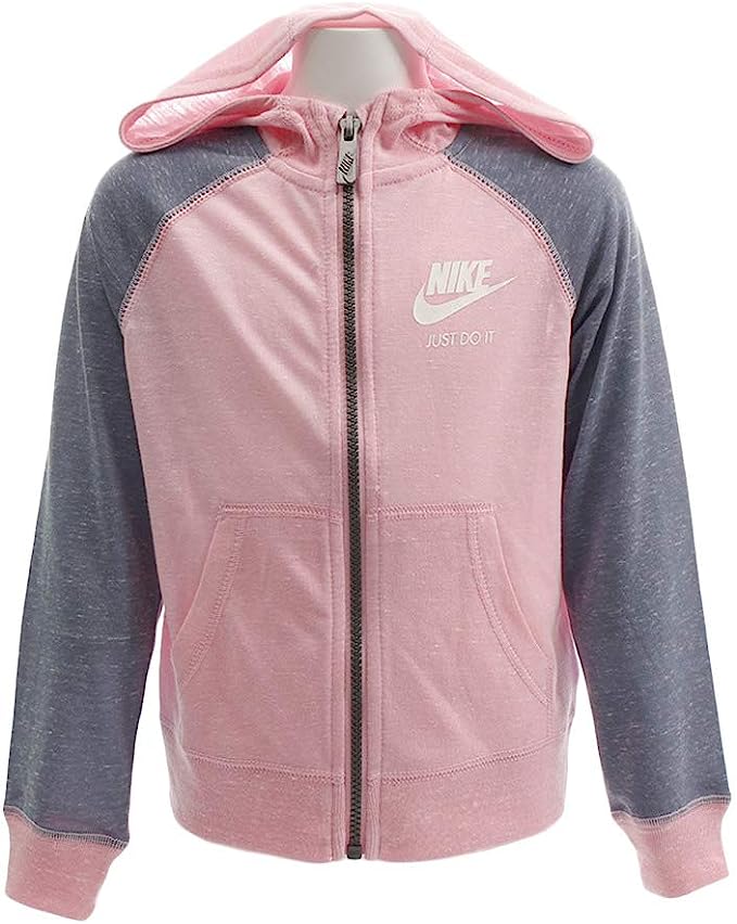 Nike Girls 4-6x Heather Gym Vintage Raglan Hoodie - Picture 10 of 19