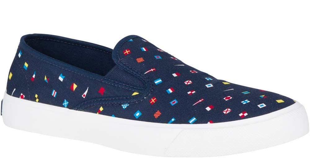 Sperry Sneaker Uomo Capitano Slip On Bandiere Navy - Foto 5 di 8
