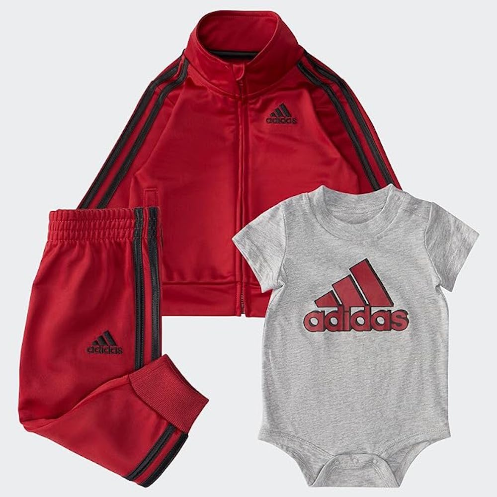 adidas Three-Piece Bodyshirt Tricot Set Baby Kids' 3 Months or 6 Months - Picture 11 of 11