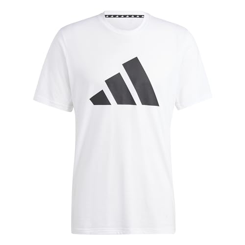 adidas Men's Train Essentials FeelReady Logo T-Shirt (S/M/L/XXL/3XL,White/Black)