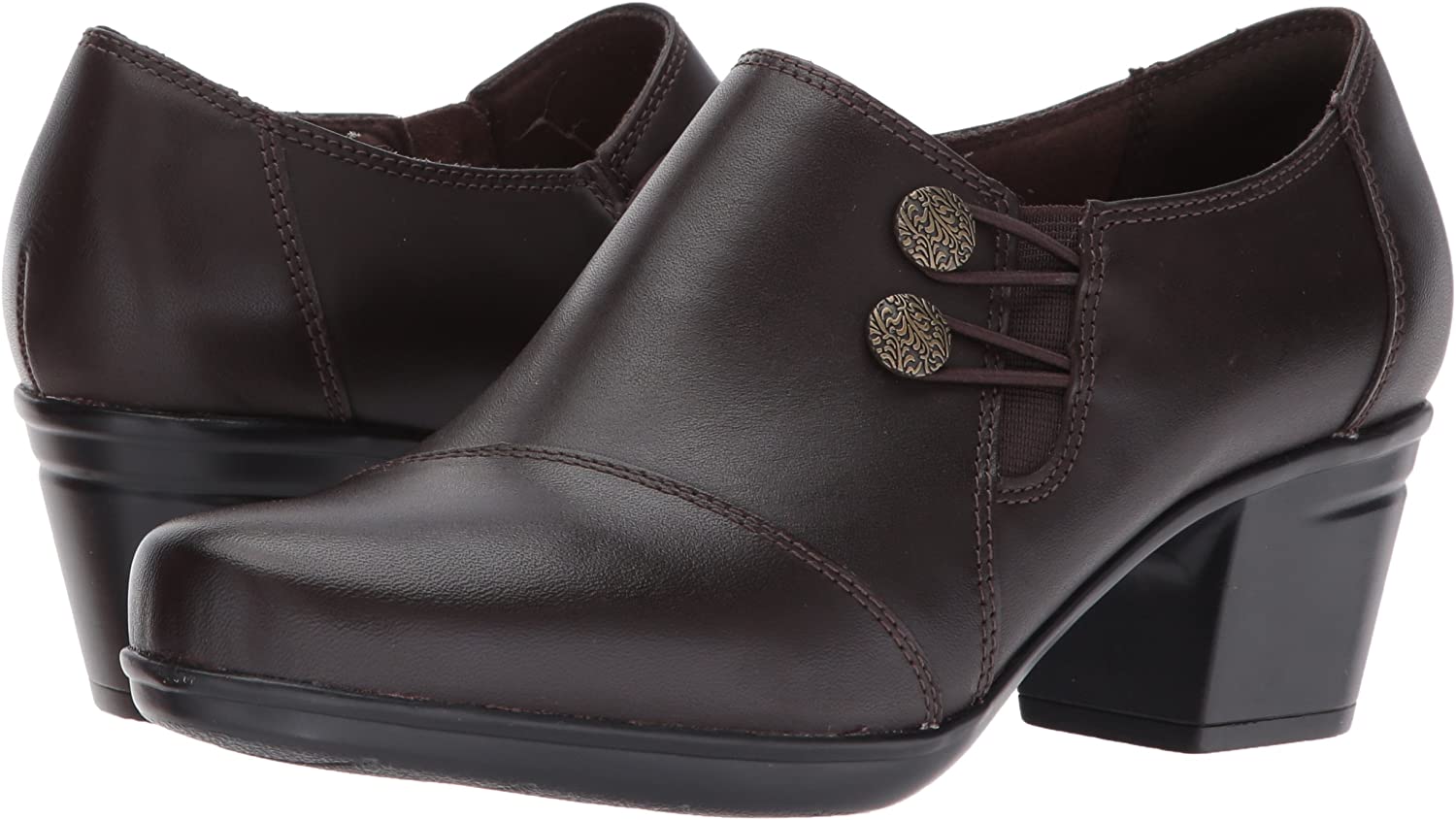 Clarks Women's Emslie Warren Slip-on Leather Loafer Shoes - Picture 9 of 13