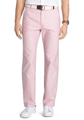IZOD Men's Newport Belted Flat Front Solid Oxford Pant - Picture 7 of 7