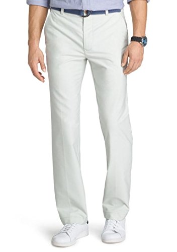 IZOD Men's Newport Belted Flat Front Solid Oxford Pant - Picture 6 of 7