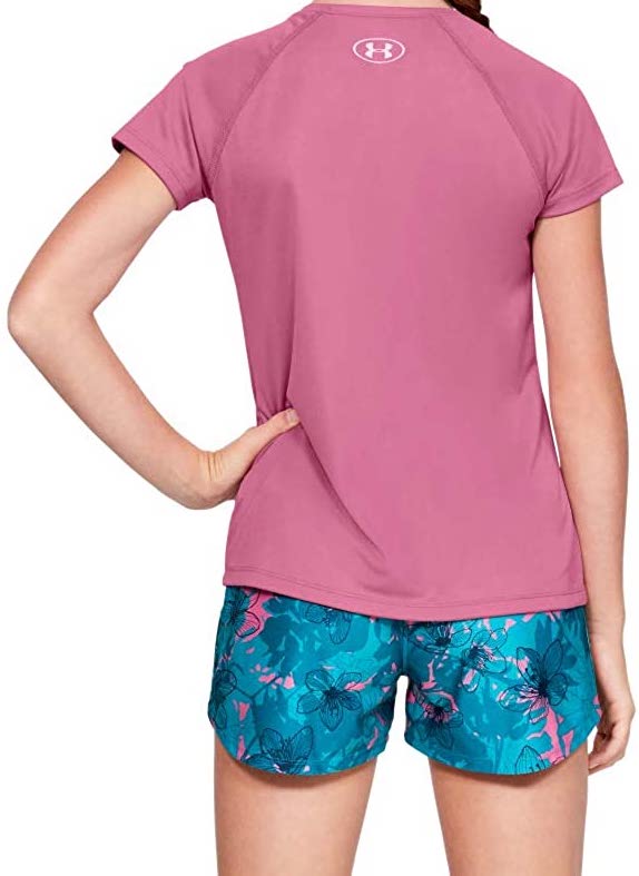 Under Armour Mädchen Big Logo Solid Kurzarm T-Shirt Oberteil - Bild 6 von 8