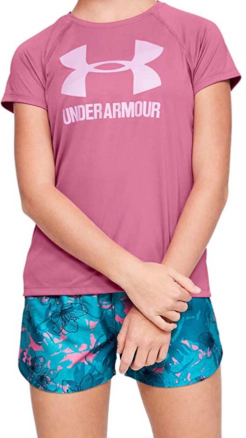 Under Armour Mädchen Big Logo Solid Kurzarm T-Shirt Oberteil - Bild 7 von 8