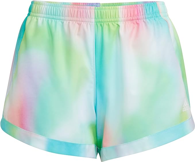 adidas Girls Elastic Waistband Allover Print Woven Short - Picture 4 of 7