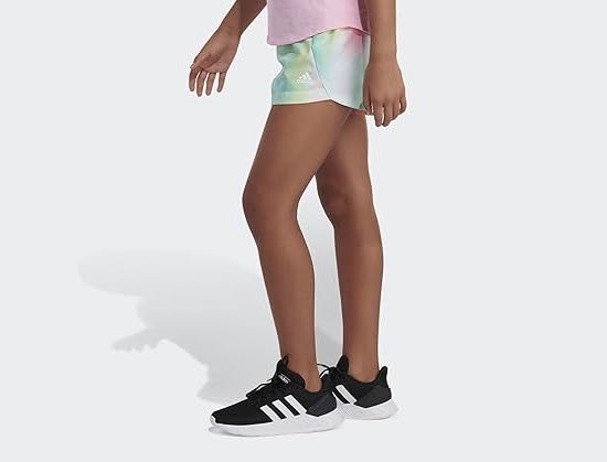 adidas Girls Elastic Waistband Allover Print Woven Short - Picture 7 of 7