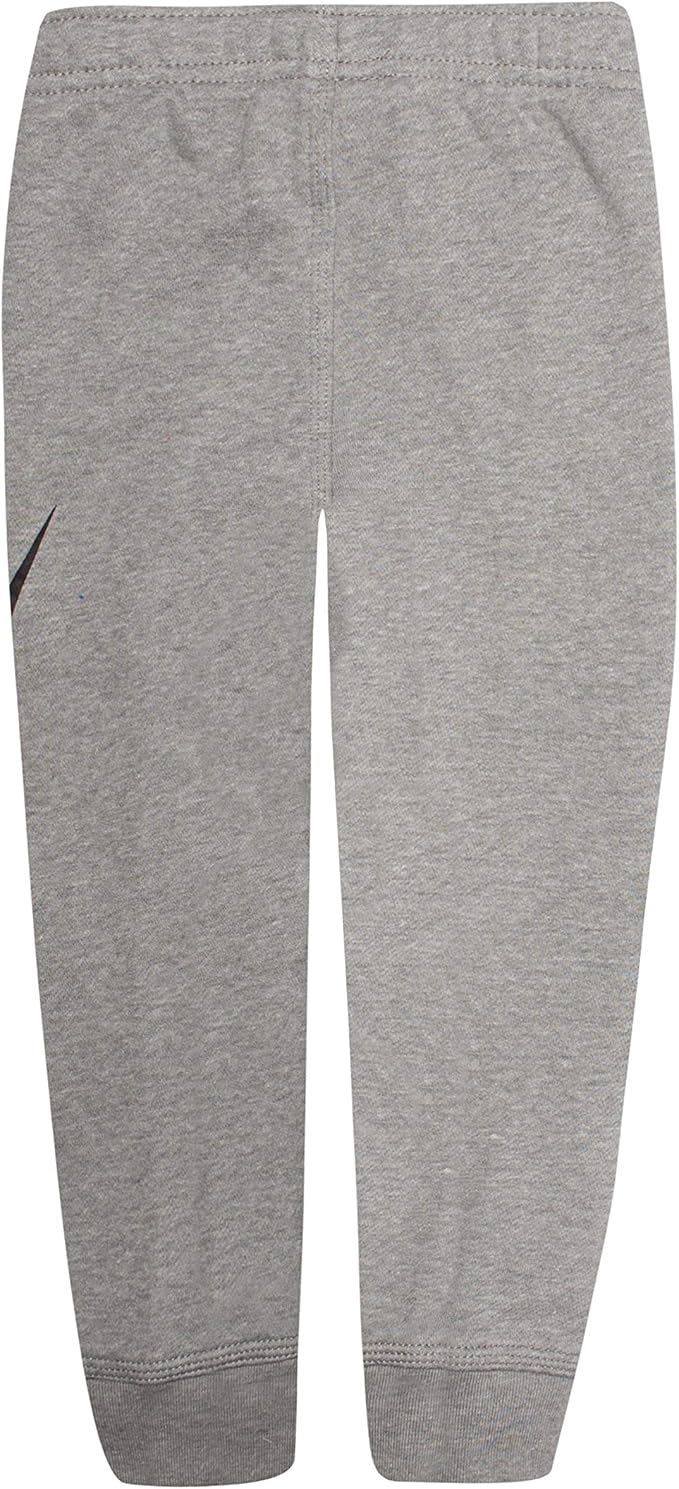 Nike Little Boys Logo Graphic Fleece Jogger Pants(Gray Dark Grey Heather, 4/5/6) - Picture 7 of 8