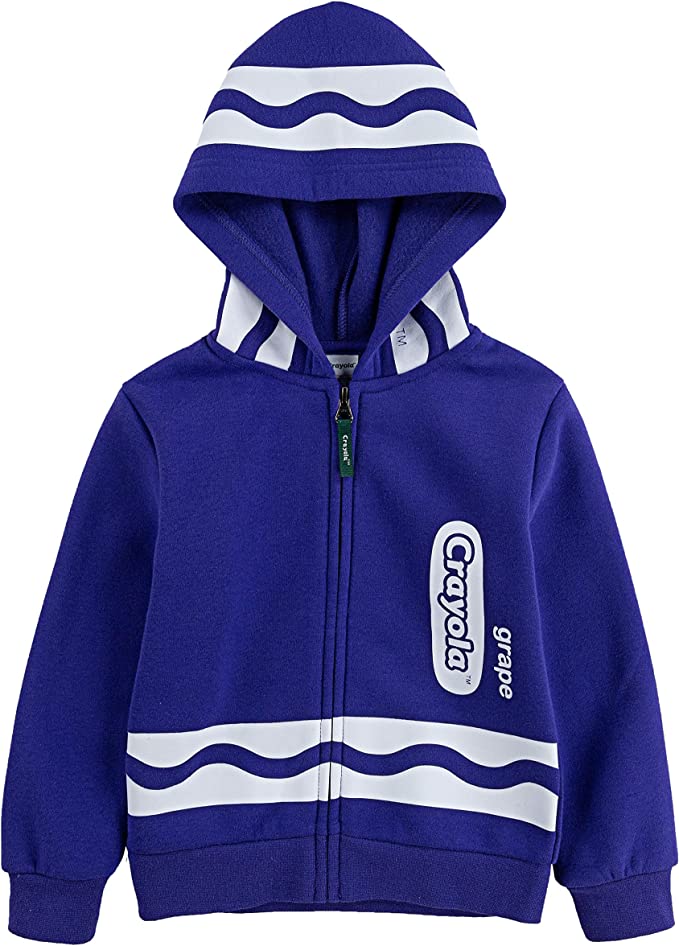 Crayola Kids' Little/Toddler Long Sleeve Fleece Full Zip Hooded Sweatshirt - Picture 10 of 28