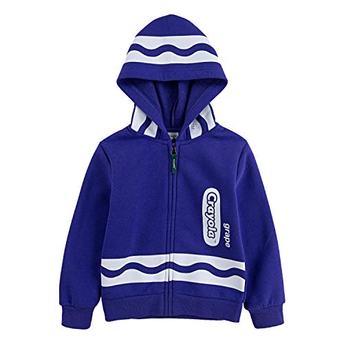 Crayola Kids' Little/Toddler Long Sleeve Fleece Full Zip Hooded Sweatshirt - Picture 6 of 28