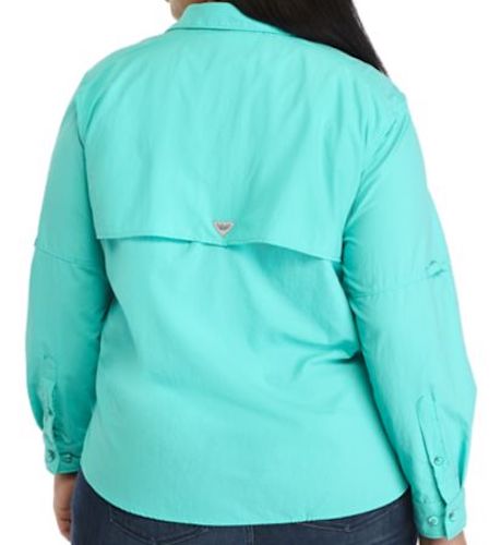 Columbia Womens Plus Size Long Sleeve Bahama Button Down Shirt - Picture 13 of 13