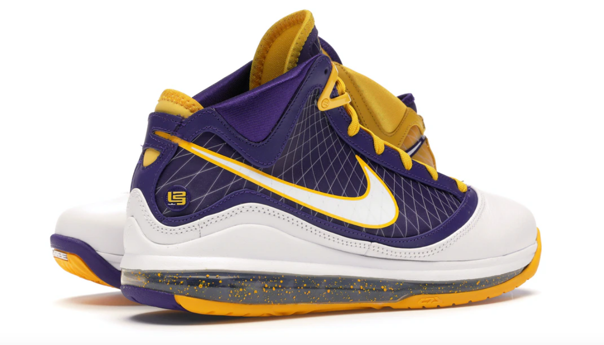 Nike LeBron VII QS Court púrpura/blanco-amarillo - Imagen 7 de 18