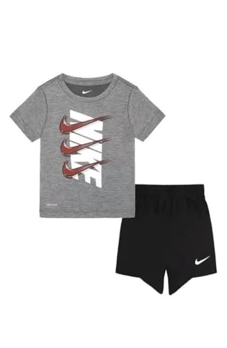 Nike Kids Sports Set Dropset 2 Pieces Little Kid Boy's Dropset TShirt &Short Set - Picture 3 of 5