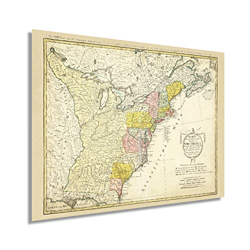 1784 North America Map of United States - History Map of North America Wall Art - Picture 13 of 26