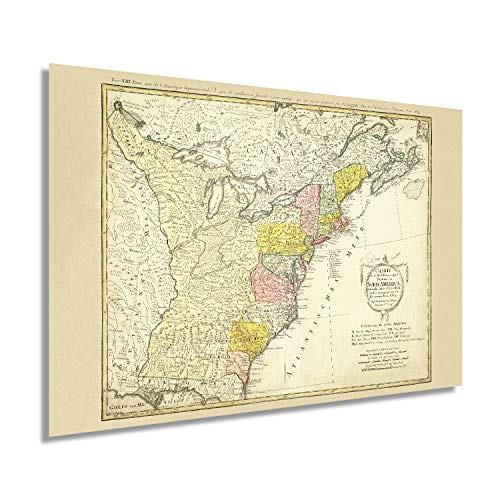 1784 North America Map of United States - History Map of North America Wall Art - Picture 20 of 26